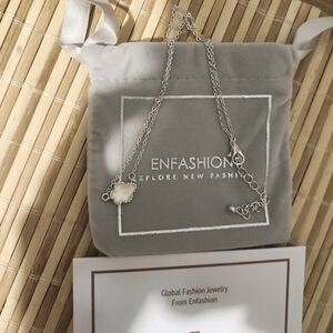 Buy 2~50% Off!!!ENFASHION Sterling Silver Necklace with Mother-of-pearl Pendant
